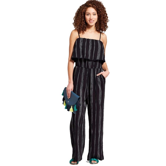 Pants - Black Striped‎ Jumpsuit